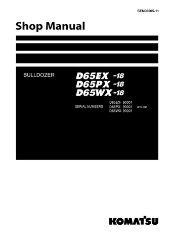 Unlock the full potential of your KOMATSU D65EX-18, D65PX-18, and D65WX-18 bulldozers with the comprehensive SHOP MANUAL SEN06505-11, available in a convenient PDF format. This essential guide provides detailed maintenance procedures, troubleshooting tips, and specifications tailored for models 90001 and up, ensuring you keep your equipment running smoothly and efficiently. With easy navigation and clear illustrations, this manual is an invaluable resource for both seasoned professionals and DIY enthusiasts