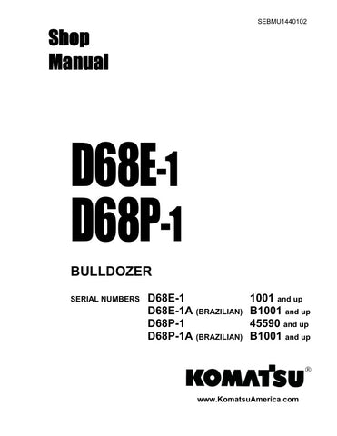 Unlock the full potential of your KOMATSU D68E-1, D68E-1A, D68P-1, and D68P-1A bulldozer with the comprehensive SHOP MANUAL SEBMU1440102 in PDF format. This essential guide provides detailed schematics, maintenance tips, and troubleshooting advice, ensuring your equipment operates at peak performance. With easy navigation and clear instructions, this manual is a must-have for operators and technicians alike, empowering you to tackle repairs and maintenance with confidence. Enhance your productivity and exte