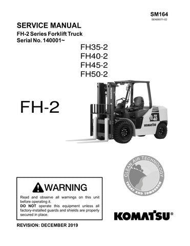 Enhance your forklift maintenance with the KOMATSU FH-2, FH35-2, FH40-2, FH45-2, FH50-2 Service Manual (SM164, SEN06571-02) in PDF format. This comprehensive guide provides detailed instructions, diagrams, and troubleshooting tips to ensure your equipment operates at peak performance. Perfect for technicians and operators alike, this manual is an essential resource for efficient service and repair, helping you minimize downtime and extend the lifespan of your forklift. Invest in your operational efficiency 