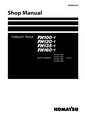  Enhance your maintenance capabilities with the KOMATSU FH100-1, FH120-1, FH135-1, FH160-1 Forklift Truck Shop Manual (SEN06839-07). This comprehensive PDF file is designed for models 7001 and up, providing detailed insights into repair procedures, troubleshooting tips, and maintenance guidelines. With easy navigation and clear illustrations, this manual empowers you to keep your forklift running smoothly, ensuring optimal performance and longevity. Invest in this essential resource today and take the guess