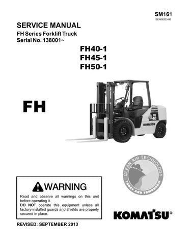 Enhance your maintenance capabilities with the KOMATSU FH40-1, FH45-1, FH50-1 Forklift Truck Service Manual (SEN06203-00) in PDF format. This comprehensive guide provides detailed instructions, diagrams, and troubleshooting tips to ensure your forklifts operate at peak performance. Perfect for technicians and operators alike, this manual is an essential resource for efficient repairs and upkeep, saving you time and reducing downtime. Invest in your equipment's longevity and reliability today!
