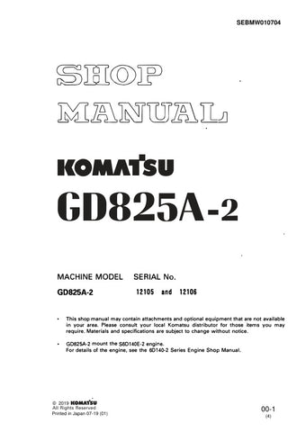  Unlock the full potential of your KOMATSU GD825A-2 with the comprehensive SHOP MANUAL SEBMW010704, available in a convenient PDF format. This essential guide provides detailed insights into maintenance, troubleshooting, and repair procedures, ensuring your equipment operates at peak performance. With easy navigation and clear illustrations, this manual is an invaluable resource for both seasoned professionals and DIY enthusiasts. Enhance your operational efficiency and prolong the lifespan of your machiner