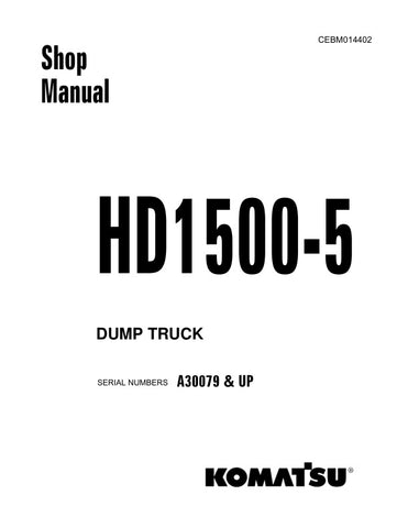 Unlock the full potential of your KOMATSU HD1500-5 Dump Truck with the comprehensive Shop Manual (CEBM014402) in PDF format. This essential resource provides detailed insights into maintenance, troubleshooting, and repair procedures, ensuring your equipment operates at peak performance. With easy navigation and clear illustrations, this manual is designed for both seasoned professionals and DIY enthusiasts, making it an invaluable addition to your toolkit. Don't miss the opportunity to enhance your operatio
