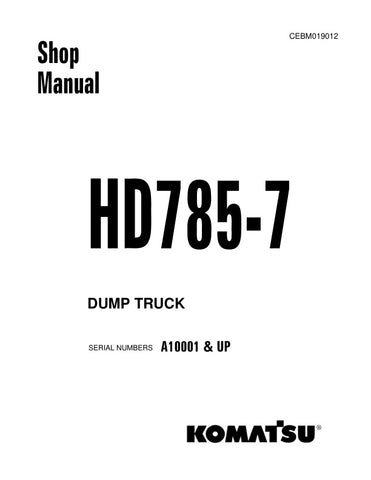 Unlock the full potential of your KOMATSU HD785-7 Dump Truck with the comprehensive Shop Manual (CEBM019012) in PDF format. This essential resource provides detailed maintenance and repair instructions, ensuring your equipment operates at peak performance. With easy navigation and clear diagrams, you can quickly troubleshoot issues and perform routine services, saving you time and money. Perfect for operators and technicians alike, this manual is a must-have for anyone looking to enhance their knowledge and