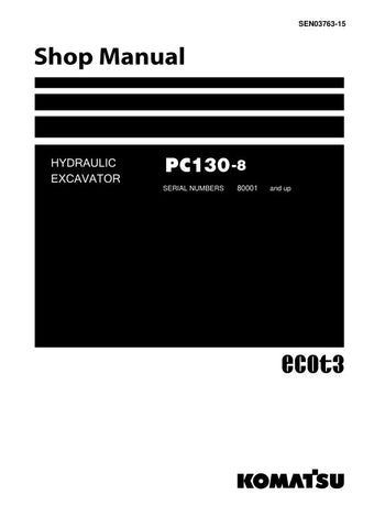 Unlock the full potential of your KOMATSU PC130-8 hydraulic excavator with the comprehensive SHOP MANUAL SEN03763-15, available in a convenient PDF format. This essential guide provides detailed schematics, maintenance tips, and troubleshooting advice, ensuring your machine operates at peak performance. Perfect for both seasoned professionals and DIY enthusiasts, this manual is your go-to resource for efficient repairs and upkeep, helping you save time and money while extending the life of your equipment.