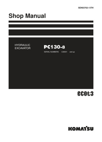 Unlock the full potential of your KOMATSU PC130-8 excavator with the comprehensive Hydraulic Excavator Shop Manual (SEN03763-13TH). This PDF file is an essential resource for operators and technicians, providing detailed insights into maintenance, troubleshooting, and repair procedures. With clear diagrams and step-by-step instructions, you can ensure optimal performance and longevity of your equipment, saving time and reducing costly downtime. Invest in this manual today to enhance your operational efficie