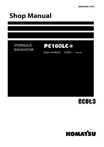Unlock the full potential of your KOMATSU PC160LC-8 excavator with the comprehensive Hydraulic Excavator Shop Manual (SEN04566-14TH). This PDF file is an essential resource for operators and technicians, providing detailed insights into maintenance, troubleshooting, and repair procedures. With clear diagrams and step-by-step instructions, you can ensure optimal performance and longevity of your equipment, making it a must-have for anyone looking to enhance their operational efficiency. Don't miss out on thi