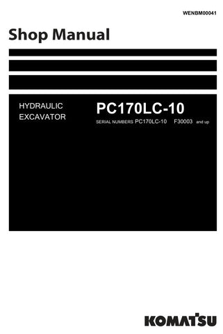 Unlock the full potential of your KOMATSU PC170LC-10 excavator with the comprehensive Hydraulic Excavator Shop Manual (WENBM00041). This PDF file is an essential resource for operators and technicians, providing detailed insights into maintenance, troubleshooting, and repair procedures. With clear diagrams and step-by-step instructions, you can ensure optimal performance and longevity of your equipment, making it a must-have for anyone looking to enhance their operational efficiency. Don't miss out on the o