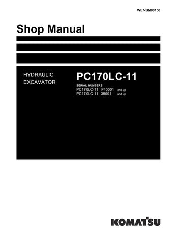 Unlock the full potential of your KOMATSU PC170LC-11 hydraulic excavator with the comprehensive shop manual (WENBM00150) designed for models F40001 and UP, 35001 and UP. This PDF file is an essential resource for operators and technicians, providing detailed diagrams, maintenance procedures, and troubleshooting tips to ensure optimal performance and longevity of your equipment. Streamline your repair and maintenance processes with this user-friendly guide, making it easier than ever to keep your excavator r