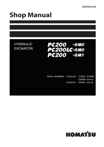 Unlock the full potential of your KOMATSU PC200-8M0, PC200LC-8M0, and PC200-8M1 hydraulic excavators with the comprehensive SHOP MANUAL SENC0010-00 in PDF format. This essential guide provides detailed schematics, maintenance tips, and troubleshooting advice, ensuring your machinery operates at peak performance. With easy navigation and clear instructions, this manual is a must-have for operators and technicians alike, empowering you to tackle repairs and maintenance with confidence. Enhance your productivi