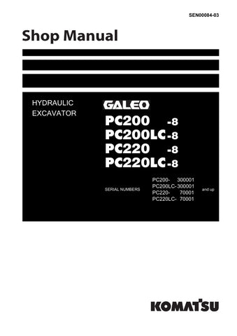 Unlock the full potential of your KOMATSU PC200-8, PC200LC-8, PC220-8, and PC220LC-8 hydraulic excavators with the comprehensive SEN00084-03 shop manual in PDF format. This essential resource provides detailed diagrams, maintenance tips, and troubleshooting guidance, ensuring your machinery operates at peak performance. Whether you're a seasoned technician or a DIY enthusiast, this manual is designed to enhance your understanding and efficiency, making repairs and maintenance straightforward and effective. 