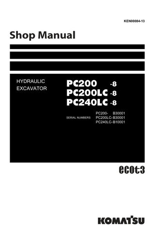 Unlock the full potential of your KOMATSU PC200-8, PC200LC-8, and PC240LC-8 hydraulic excavators with the comprehensive SHOP MANUAL KEN00084-13, available in a convenient PDF format. This essential guide provides detailed schematics, maintenance tips, and troubleshooting advice, ensuring your machinery operates at peak performance. With easy navigation and clear instructions, this manual is an invaluable resource for both seasoned professionals and DIY enthusiasts, helping you save time and reduce costly re