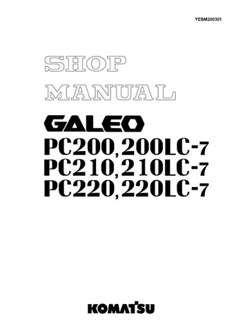 Unlock the full potential of your Komatsu excavator with the comprehensive Shop Manual YEBM200301, designed specifically for models PC200, PC200LC-7, PC210, PC210LC-7, PC220, and PC220LC-7. This PDF file is an essential resource for operators and technicians alike, providing detailed maintenance procedures, troubleshooting tips, and specifications to ensure optimal performance and longevity of your machinery. With easy navigation and clear illustrations, this manual empowers you to tackle repairs and mainte