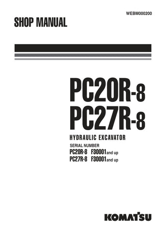Unlock the full potential of your KOMATSU PC20R-8 and PC27R-8 excavators with the comprehensive SHOP MANUAL WEBM000200 in PDF format. This essential resource provides detailed maintenance and repair instructions, ensuring your machinery operates at peak performance. With easy navigation and clear diagrams, you can quickly find the information you need to tackle any job confidently. Invest in this manual today to enhance your operational efficiency and prolong the life of your equipment.