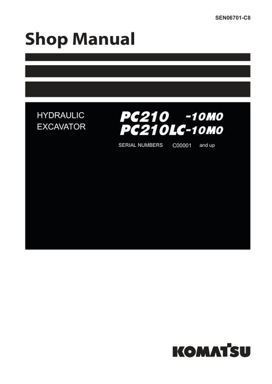 Unlock the full potential of your KOMATSU PC210-10M0 and PC210LC-10M0 hydraulic excavators with the comprehensive SHOP MANUAL SEN06701-C8, available in a convenient PDF format. This essential guide provides detailed schematics, maintenance tips, and troubleshooting advice, ensuring your machinery operates at peak performance. Perfect for both seasoned professionals and DIY enthusiasts, this manual is your go-to resource for efficient repairs and upkeep, ultimately saving you time and money. Don't miss out o