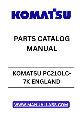 Discover the ultimate resource for your Komatsu PC21OLC-7K excavator with the comprehensive Parts Catalog Manual. This PDF file is specifically designed for models with serial number K40001 and above, ensuring you have the most accurate and up-to-date information at your fingertips.