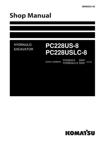Unlock the full potential of your KOMATSU PC228US-8 and PC228USLC-8 hydraulic excavators with the comprehensive shop manual UEN05331-03. This PDF file is an essential resource for operators and technicians, providing detailed diagrams, maintenance procedures, and troubleshooting tips to ensure optimal performance and longevity of your equipment. With easy navigation and clear instructions, you can confidently tackle repairs and maintenance tasks, saving time and reducing downtime. Invest in this invaluable 