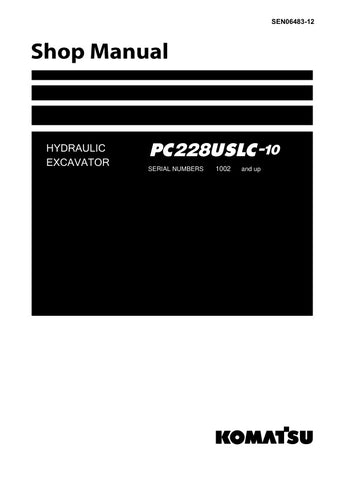 Unlock the full potential of your KOMATSU PC228USLC-10 hydraulic excavator with the comprehensive SHOP MANUAL SEN06483-12. This PDF file is an essential resource for operators and technicians, providing detailed insights into maintenance, troubleshooting, and repair procedures. With clear diagrams and step-by-step instructions, you can ensure optimal performance and longevity of your equipment. Invest in this manual today to enhance your operational efficiency and keep your excavator running smoothly.