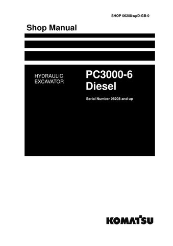 Unlock the full potential of your KOMATSU PC3000-6 Diesel Hydraulic Excavator with the comprehensive Shop Manual (06208 & Up). This PDF file is an essential resource for operators and technicians alike, providing detailed insights into maintenance, troubleshooting, and repair procedures. With clear diagrams and step-by-step instructions, you can ensure optimal performance and longevity of your equipment, saving time and reducing downtime. Invest in this invaluable manual today and keep your excavator runnin