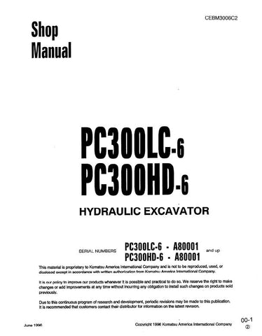 Unlock the full potential of your KOMATSU PC300LC-6 and PC300HD-6 hydraulic excavators with the comprehensive CEBM3006C2 shop manual in PDF format. This essential resource provides detailed schematics, maintenance guidelines, and troubleshooting tips, ensuring your machinery operates at peak performance. With easy navigation and clear instructions, this manual is perfect for both seasoned professionals and DIY enthusiasts looking to enhance their repair and maintenance skills. Invest in your equipment's lon