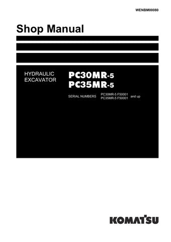 Unlock the full potential of your KOMATSU PC30MR-5 and PC35MR-5 hydraulic excavators with the comprehensive shop manual (WENBM00080) in PDF format. This essential resource provides detailed diagrams, maintenance tips, and troubleshooting guidance, ensuring you can keep your machinery running smoothly and efficiently. Perfect for both seasoned professionals and DIY enthusiasts, this manual is your go-to guide for maximizing performance and minimizing downtime. Download your copy today and take the first step