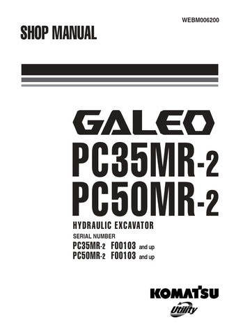 Unlock the full potential of your KOMATSU PC35MR-2 and PC50MR-2 hydraulic excavators with the comprehensive SHOP MANUAL WEBM006200, available in a convenient PDF format. This essential resource provides detailed schematics, maintenance guidelines, and troubleshooting tips, ensuring your machinery operates at peak performance. With easy navigation and clear instructions, this manual is perfect for both seasoned professionals and DIY enthusiasts looking to enhance their repair and maintenance skills. Invest i