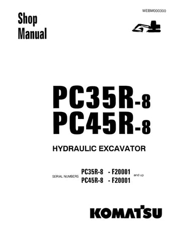 Unlock the full potential of your KOMATSU PC35R-8 and PC45R-8 hydraulic excavators with the comprehensive SHOP MANUAL WEBM000300 in PDF format. This essential resource provides detailed schematics, maintenance guidelines, and troubleshooting tips, ensuring your machinery operates at peak performance. With easy navigation and clear instructions, this manual is perfect for both seasoned professionals and DIY enthusiasts looking to enhance their repair and maintenance skills. Invest in your equipment's longev