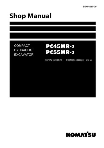 Unlock the full potential of your KOMATSU PC45MR-3 and PC55MR-3 compact hydraulic excavators with the SEN04597-C9 shop manual, available in a convenient PDF format. This comprehensive guide provides detailed insights into maintenance, troubleshooting, and repair procedures, ensuring your machinery operates at peak performance. With easy navigation and clear illustrations, this manual is an essential resource for both professionals and DIY enthusiasts looking to enhance their excavator's longevity and effici