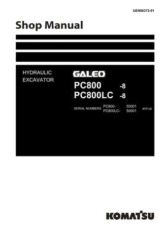  Unlock the full potential of your KOMATSU PC800-8 and PC800LC-8 excavators with the comprehensive SHOP MANUAL UEN00373-01, available in a convenient PDF format. This essential resource provides detailed maintenance procedures, troubleshooting tips, and specifications tailored for models 50001 and up, ensuring you have the knowledge to keep your machinery running smoothly. Enhance your operational efficiency and reduce downtime with this indispensable manual, designed for both seasoned professionals and new
