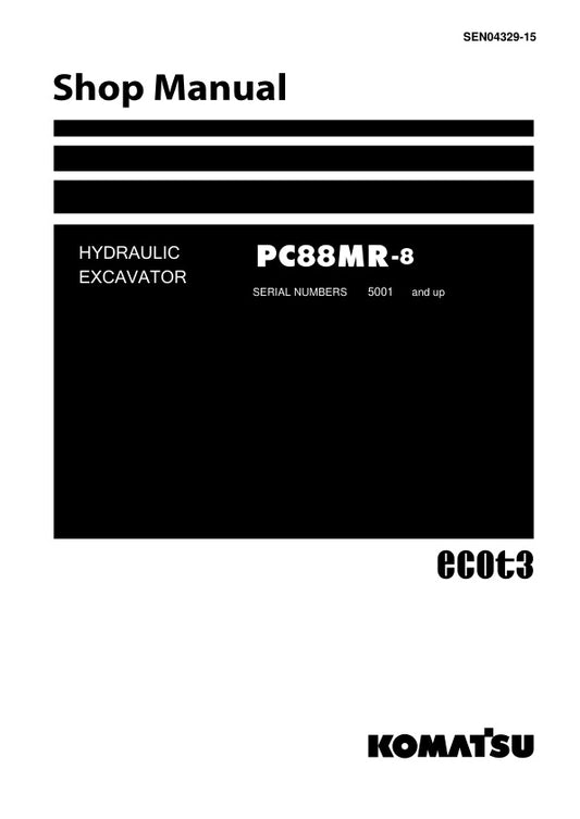 Unlock the full potential of your KOMATSU PC88MR-8 hydraulic excavator with the comprehensive SHOP MANUAL SEN04329-15, available in a convenient PDF format. This essential guide provides detailed schematics, maintenance tips, and troubleshooting advice, ensuring you can keep your machine running smoothly and efficiently. Perfect for both seasoned professionals and DIY enthusiasts, this manual is your go-to resource for maximizing performance and minimizing downtime. Don't miss out on the opportunity to enha