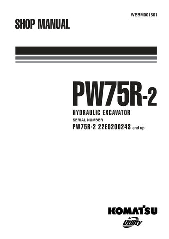  Unlock the full potential of your KOMATSU PW75R-2 with the comprehensive Shop Manual (WEBM001601) in PDF format. This essential guide, designed for models 22E0200243 and up, provides detailed insights into maintenance, troubleshooting, and repair procedures, ensuring your equipment operates at peak performance. With easy navigation and clear illustrations, this manual is an invaluable resource for both professionals and DIY enthusiasts, helping you save time and reduce costly downtime. Invest in your machi
