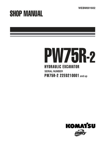 Unlock the full potential of your KOMATSU PW75R-2 hydraulic excavator with the comprehensive shop manual WEBM001602, available in a convenient PDF format. This essential resource provides detailed diagrams, maintenance tips, and troubleshooting guidance, ensuring you can keep your equipment running smoothly and efficiently. Perfect for both seasoned professionals and DIY enthusiasts, this manual is your go-to guide for maximizing performance and minimizing downtime. Don't miss out on the opportunity to enha