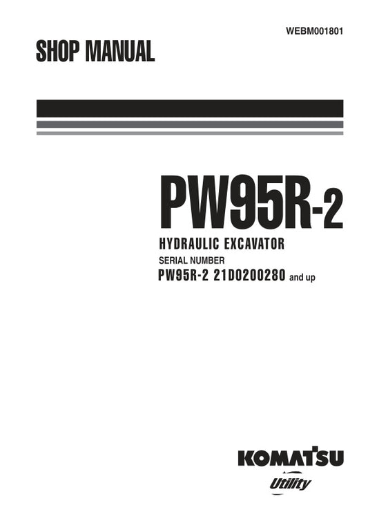 Unlock the full potential of your KOMATSU PW95R-2 with the comprehensive SHOP MANUAL (WEBM001801) in PDF format. This essential guide, designed for models 21D0200280 and up, provides detailed insights into maintenance, troubleshooting, and repair procedures, ensuring your equipment operates at peak performance. With easy navigation and clear illustrations, this manual is an invaluable resource for both professionals and DIY enthusiasts, helping you save time and reduce costly downtime. Invest in your machin