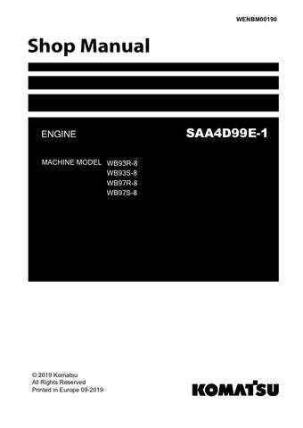 Unlock the full potential of your Komatsu machinery with the KOMATSU SAA4D99E-1 Engine Shop Manual (WENBM00190) in PDF format. This comprehensive manual provides detailed insights into the engine's specifications, maintenance procedures, and troubleshooting techniques, ensuring you can keep your equipment running smoothly and efficiently. With easy navigation and clear illustrations, this digital resource is an essential tool for mechanics and operators alike, empowering you to perform repairs with confiden