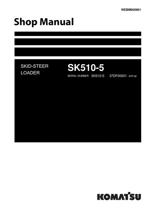 Unlock the full potential of your KOMATSU SK510-5 loader with the comprehensive Shop Manual (WebM005901) in PDF format. This essential guide provides detailed insights into maintenance, troubleshooting, and repair procedures, ensuring your equipment operates at peak performance. With easy navigation and clear illustrations, this manual is designed for both seasoned professionals and DIY enthusiasts, making it an invaluable resource for keeping your loader in top condition. Don't miss out on the opportunity 