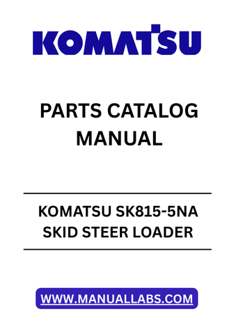 Discover the essential KOMATSU SK815-5NA Skid Steer Loader Parts Catalog Manual, designed specifically for models SN A10001-UP. This comprehensive PDF file serves as your go-to resource for identifying and sourcing the right parts for your equipment, ensuring optimal performance and longevity.