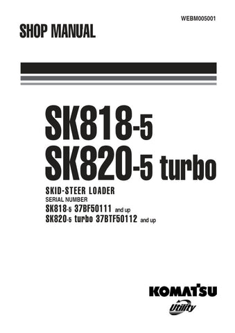 Unlock the full potential of your KOMATSU SK818-5 and SK820-5 Turbo Loaders with the comprehensive Shop Manual (WEBM005001) in PDF format. This essential guide provides detailed insights into maintenance, troubleshooting, and repair procedures, ensuring your equipment operates at peak performance. With easy navigation and clear illustrations, this manual is designed for both seasoned professionals and DIY enthusiasts, making it an invaluable resource for keeping your loaders in top condition. Don't miss out