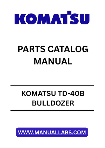 Discover the essential KOMATSU TD-40B Bulldozer Parts Catalog Manual, designed specifically for models with serial number P000701-UP. This comprehensive PDF file serves as a vital resource for operators and mechanics alike, ensuring you have access to detailed parts information at your fingertips.