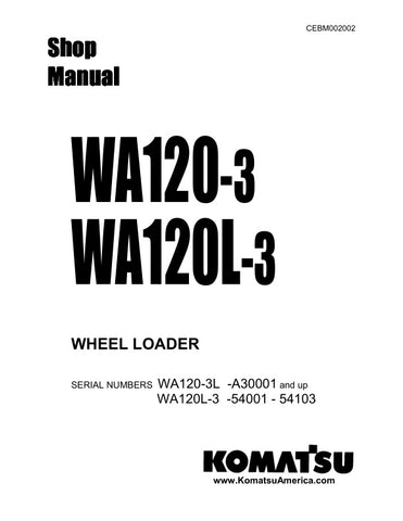 Unlock the full potential of your KOMATSU WA120-3L and WA120L-3 with the comprehensive SHOP MANUAL CEBM002002, available as a convenient PDF file. This essential guide provides detailed insights into maintenance, troubleshooting, and repair procedures, ensuring your equipment operates at peak performance. With easy navigation and clear illustrations, this manual is designed for both seasoned professionals and DIY enthusiasts, making it an invaluable resource for keeping your machinery in top condition. Don'