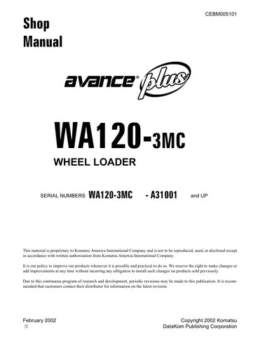 Unlock the full potential of your KOMATSU WB70A-1 with the comprehensive Shop Manual (F10001 & UP) in PDF format. This essential resource provides detailed insights into maintenance, troubleshooting, and repair procedures, ensuring your equipment operates at peak performance. With easy navigation and clear illustrations, this manual is designed for both seasoned professionals and DIY enthusiasts, making it an invaluable addition to your toolkit. Don't miss out on the opportunity to enhance your operational 