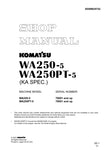 Unlock the full potential of your KOMATSU WA250-5 and WA250PT-5 with the comprehensive SHOP MANUAL SEBM029702, available in a convenient PDF format. This essential resource provides detailed insights into maintenance, troubleshooting, and repair procedures, ensuring your equipment operates at peak performance. With easy navigation and clear illustrations, this manual is designed for both seasoned professionals and DIY enthusiasts, making it an invaluable addition to your toolkit. Don't miss the opportunity 