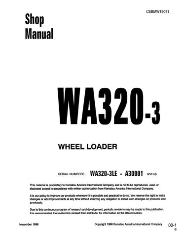  Enhance your maintenance and repair capabilities with the KOMATSU WA320-3 and WA320-3LE Wheel Loader Shop Manual (CEBMW19071). This comprehensive PDF file provides detailed insights into the operation, troubleshooting, and servicing of your equipment, ensuring you have the knowledge to keep your loader running smoothly. With easy navigation and clear illustrations, this manual is an essential resource for both professionals and DIY enthusiasts, helping you save time and reduce downtime on the job. Invest i