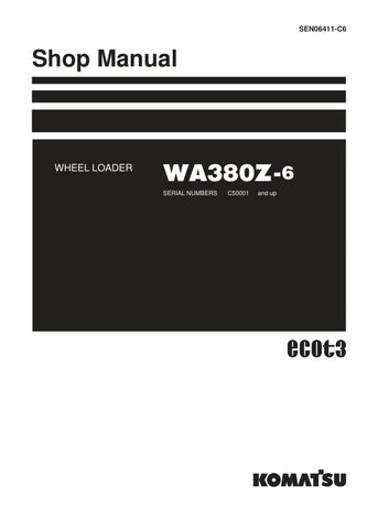 Unlock the full potential of your KOMATSU WA380Z-6 Wheel Loader with the comprehensive SHOP MANUAL SEN06411-C6, available in a convenient PDF format. This essential resource provides detailed insights into maintenance, troubleshooting, and repair procedures, ensuring your equipment operates at peak performance. With easy navigation and clear illustrations, this manual is designed for both seasoned professionals and DIY enthusiasts, making it an invaluable addition to your toolkit. Don't miss the opportunity