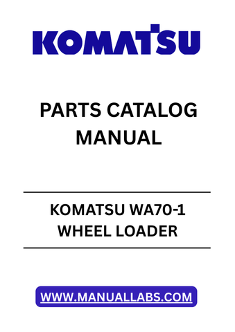 Discover the essential KOMATSU WA70-1 Wheel Loader Parts Catalog Manual, designed specifically for models SN 10001 and up. This comprehensive PDF file serves as your go-to resource for identifying and sourcing the right parts for your equipment, ensuring optimal performance and longevity.