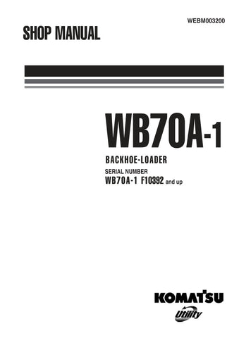 Unlock the full potential of your KOMATSU WB70A-1 Backhoe Loader with the comprehensive Shop Manual (WEBM003200) in PDF format. This essential resource provides detailed insights into maintenance, troubleshooting, and repair procedures, ensuring your equipment operates at peak performance. With easy navigation and clear illustrations, this manual is designed for both seasoned professionals and DIY enthusiasts, making it an invaluable addition to your toolkit. Don't miss out on the opportunity to enhance you
