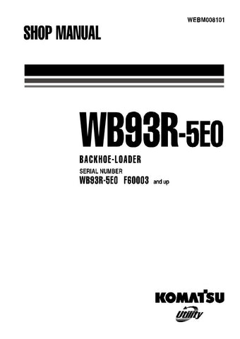 Unlock the full potential of your KOMATSU WB93R-5E0 Backhoe Loader with the comprehensive Shop Manual (WEBM008101) in PDF format. This essential resource provides detailed insights into maintenance, troubleshooting, and repair procedures, ensuring your equipment operates at peak performance. With easy navigation and clear illustrations, this manual is designed for both seasoned professionals and DIY enthusiasts, making it an invaluable addition to your toolkit. Don't miss the opportunity to enhance your ope