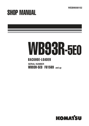 Unlock the full potential of your KOMATSU WB93R-5E0 backhoe-loader with the comprehensive SHOP MANUAL (WEBM008102) in PDF format. This essential guide, designed for models F61569 and up, provides detailed schematics, maintenance tips, and troubleshooting advice to keep your equipment running smoothly. With easy navigation and clear instructions, this manual is an invaluable resource for both seasoned professionals and DIY enthusiasts, ensuring you can tackle any repair or maintenance task with confidence. D