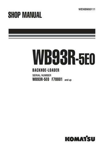  Unlock the full potential of your KOMATSU WB93R-5E0 backhoe-loader with the comprehensive shop manual (WENBM00111) in PDF format. This essential resource provides detailed diagrams, maintenance tips, and troubleshooting guidance, ensuring you can keep your equipment running smoothly and efficiently. Perfect for both seasoned professionals and DIY enthusiasts, this manual is your go-to guide for maximizing performance and minimizing downtime. Download now and take the first step towards expert-level mainten