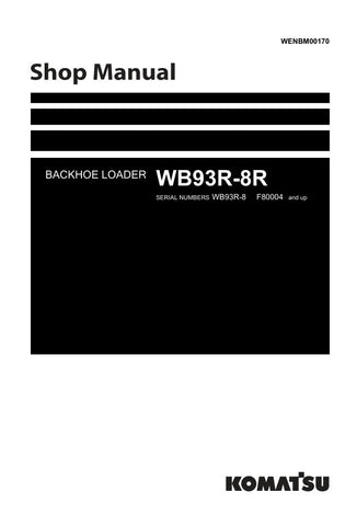 Unlock the full potential of your KOMATSU WB93R-8R Backhoe Loader with the comprehensive shop manual (WENBM00170) in PDF format. This essential resource provides detailed diagrams, maintenance tips, and troubleshooting guidance, ensuring you can keep your equipment running smoothly and efficiently. Perfect for both seasoned professionals and DIY enthusiasts, this manual is your go-to guide for maximizing performance and minimizing downtime. Download now and take the first step towards enhanced productivity 