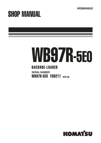 Unlock the full potential of your KOMATSU WB97R-5E0 Backhoe-Loader with the comprehensive SHOP MANUAL (WEBM008202) in PDF format. This essential guide provides detailed insights into maintenance, troubleshooting, and repair procedures, ensuring your equipment operates at peak performance. With easy navigation and clear illustrations, this manual is designed for both seasoned professionals and DIY enthusiasts, making it an invaluable resource for keeping your machinery in top shape. Don't miss out on the opp